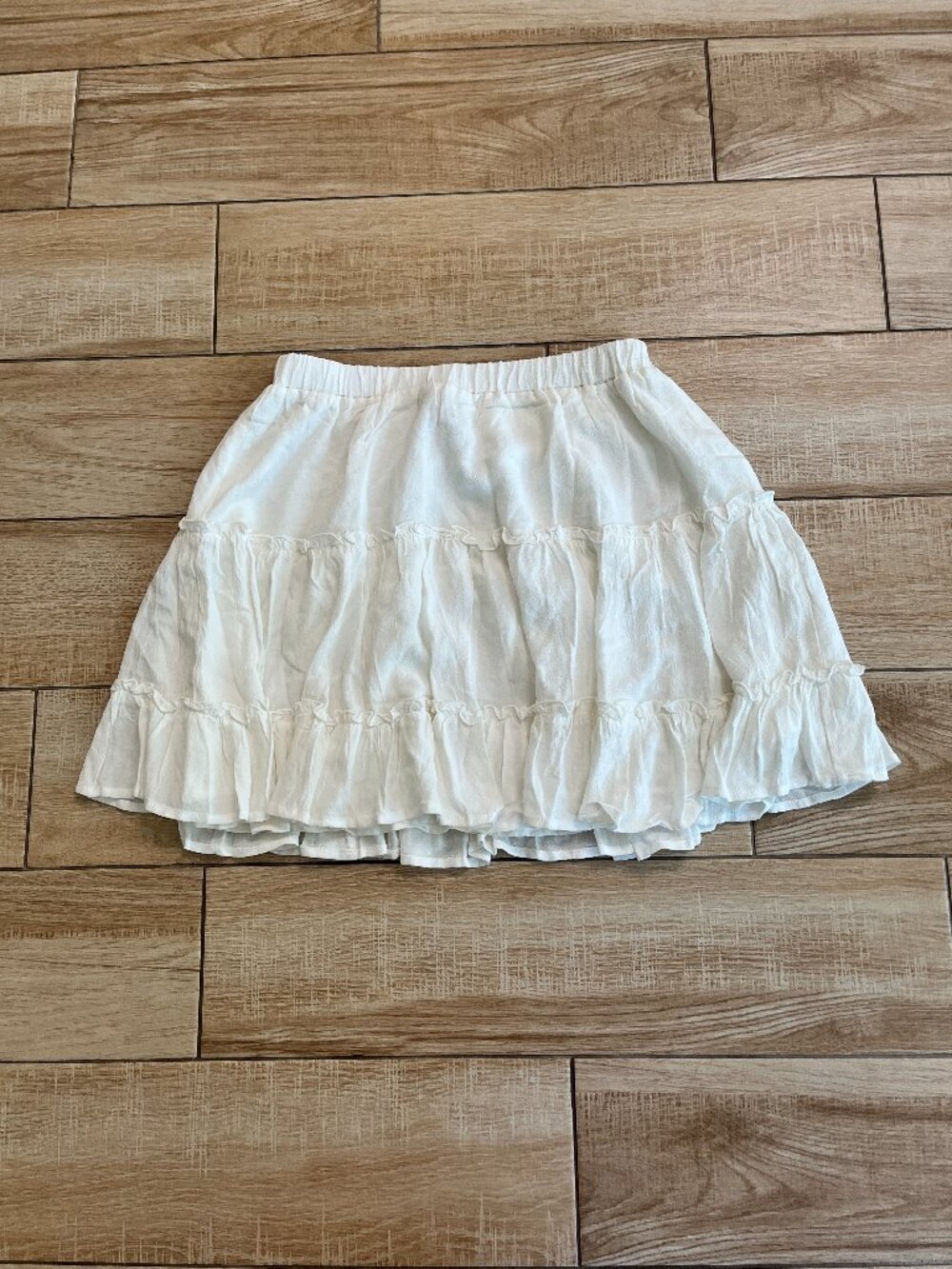 Princess Polly White Tiered Mini Skirt